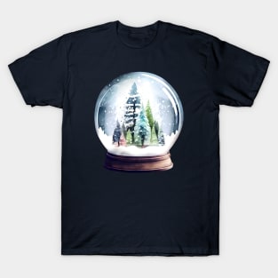 Snow globe with trees T-Shirt